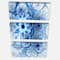 Designart - Dark Blue Flower Pattern Design - Floral Art Canvas Print